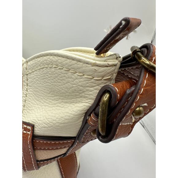 b.o.c Born Concept Crossbody Shoulder Bag Ivory/Saddle GUC - Picture 2 of 5